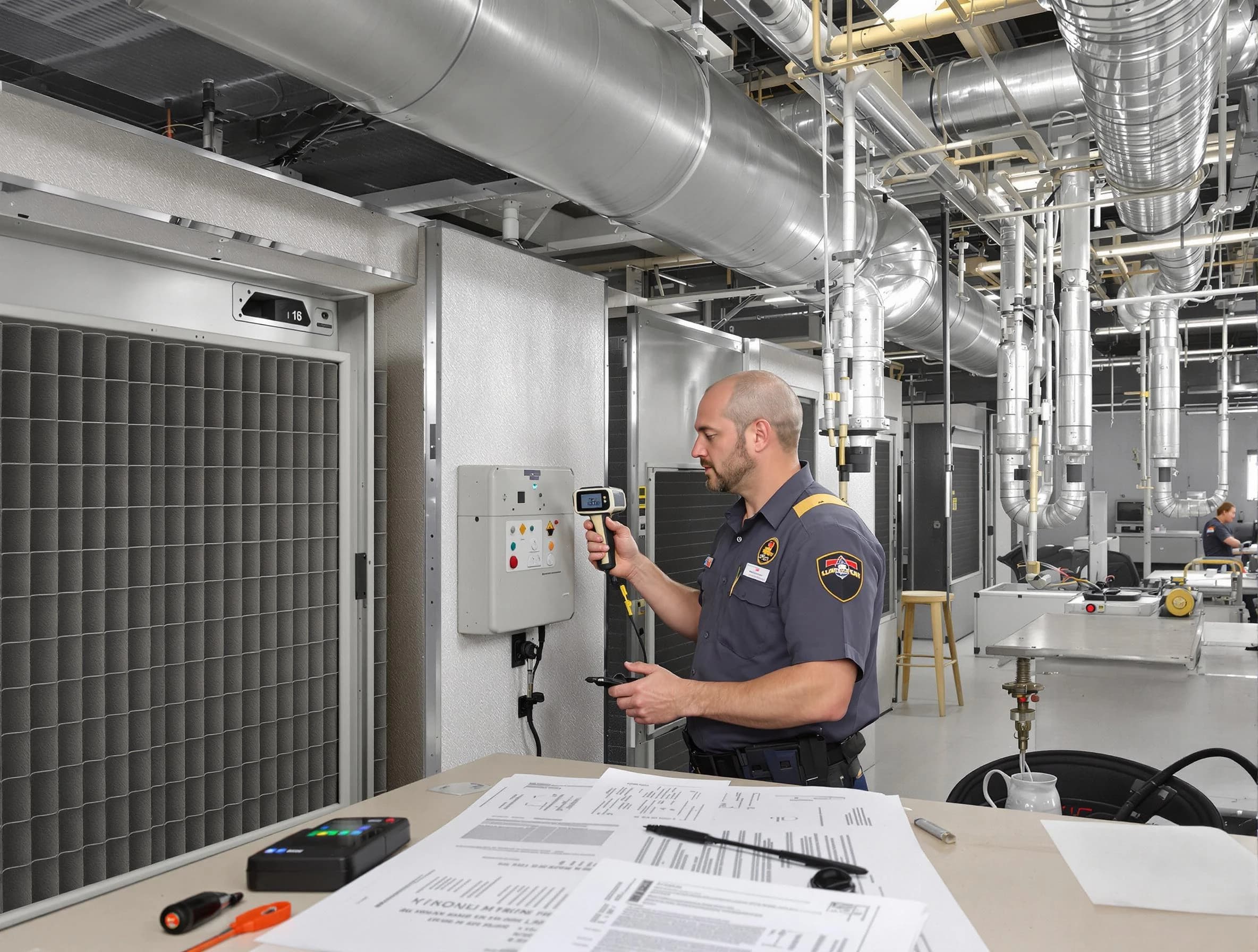 Professional filter system inspection by Louisville Air Duct Cleaning in Louisville