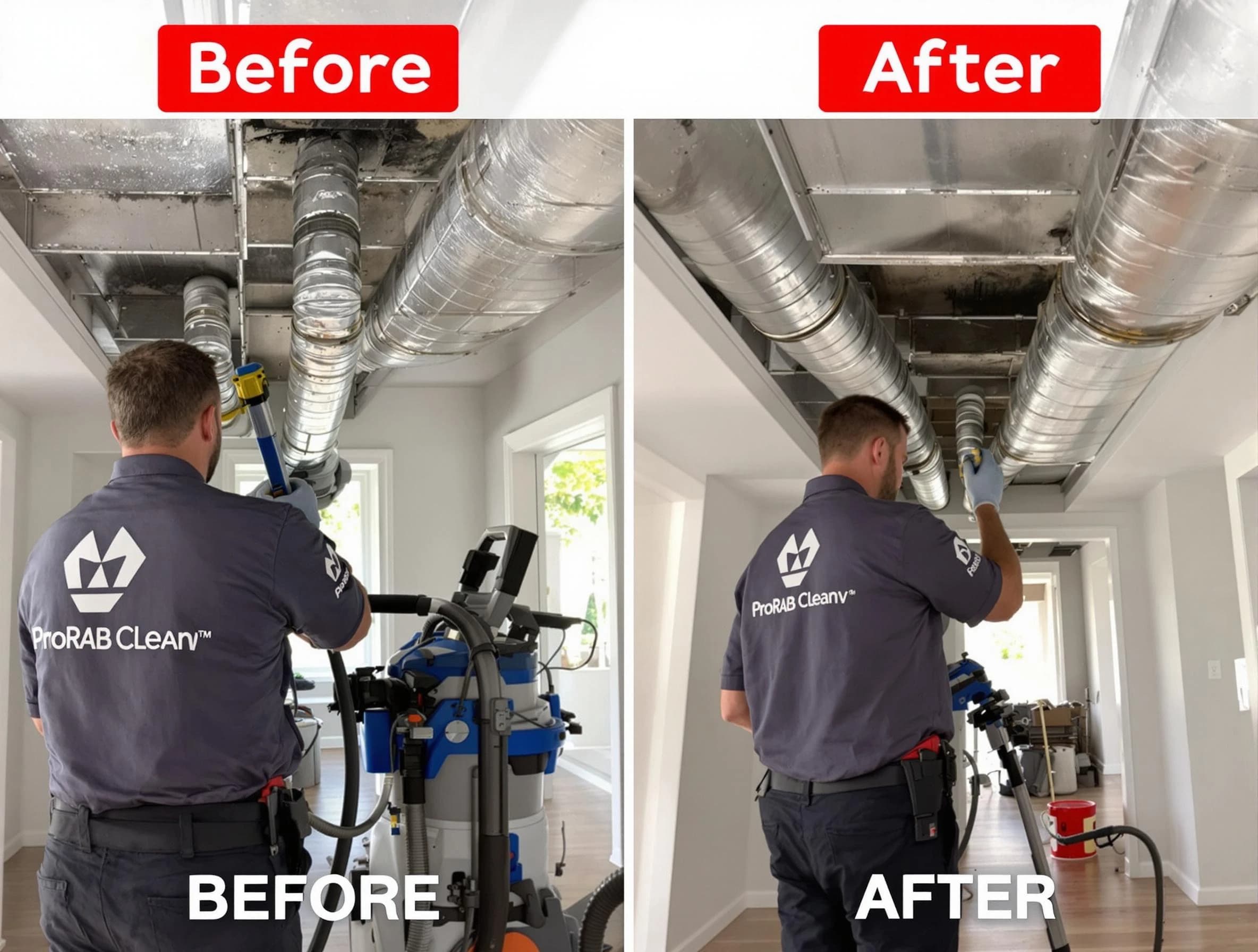 Louisville Air Duct Cleaning expert performing thorough residential duct cleaning in a Louisville home