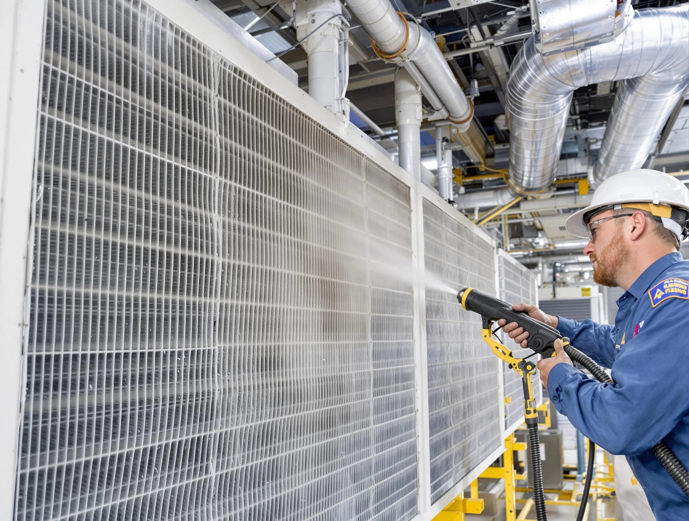 Professional commercial coil cleaning by Louisville Air Duct Cleaning in Louisville